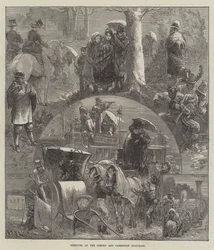 Skizzen beim Oxford und Cambridge Bootsrennen